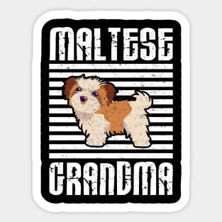 Maltese Grandma Proud Dogs Sticker